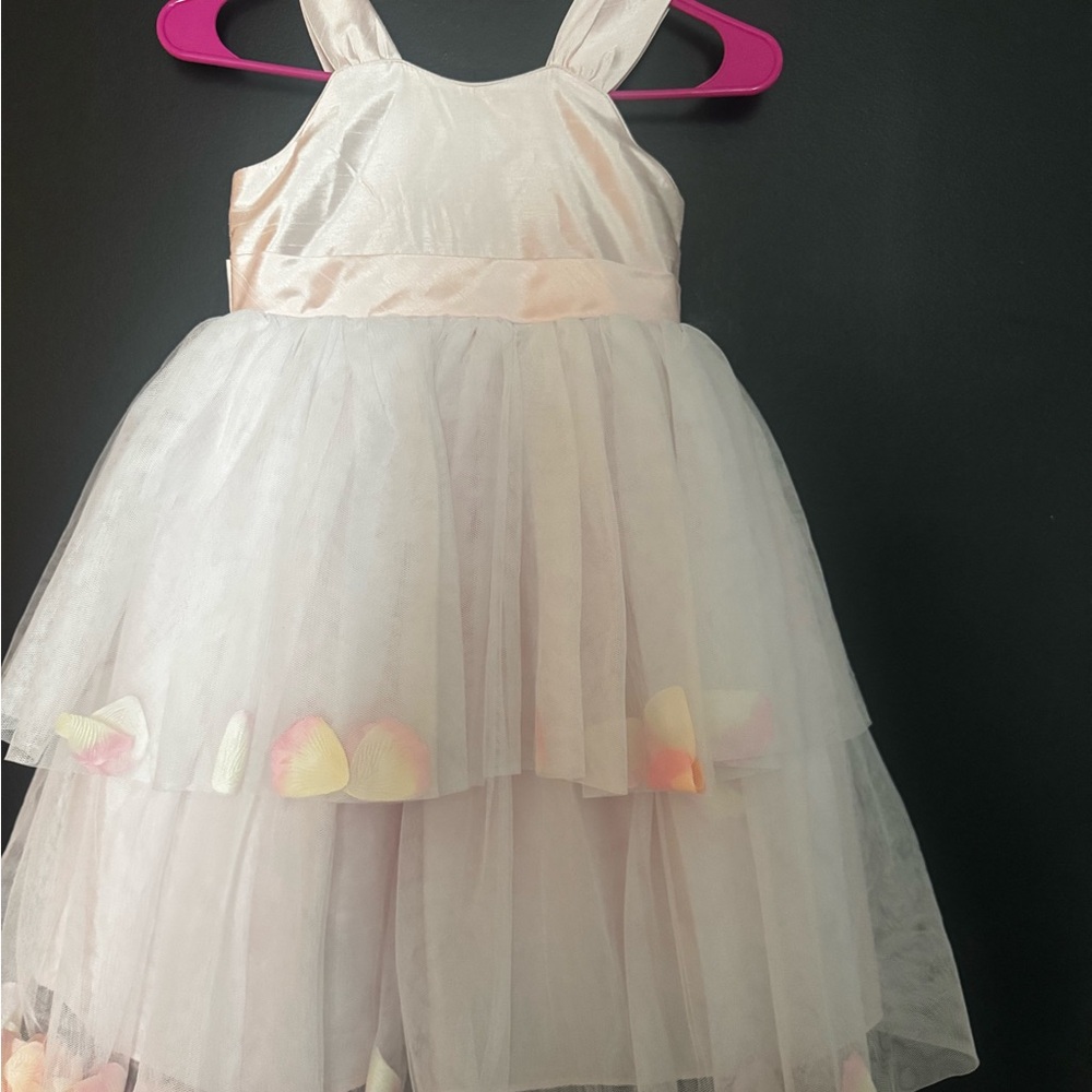 Pink Pippa & Julie Tulle Dress with Petal Accents